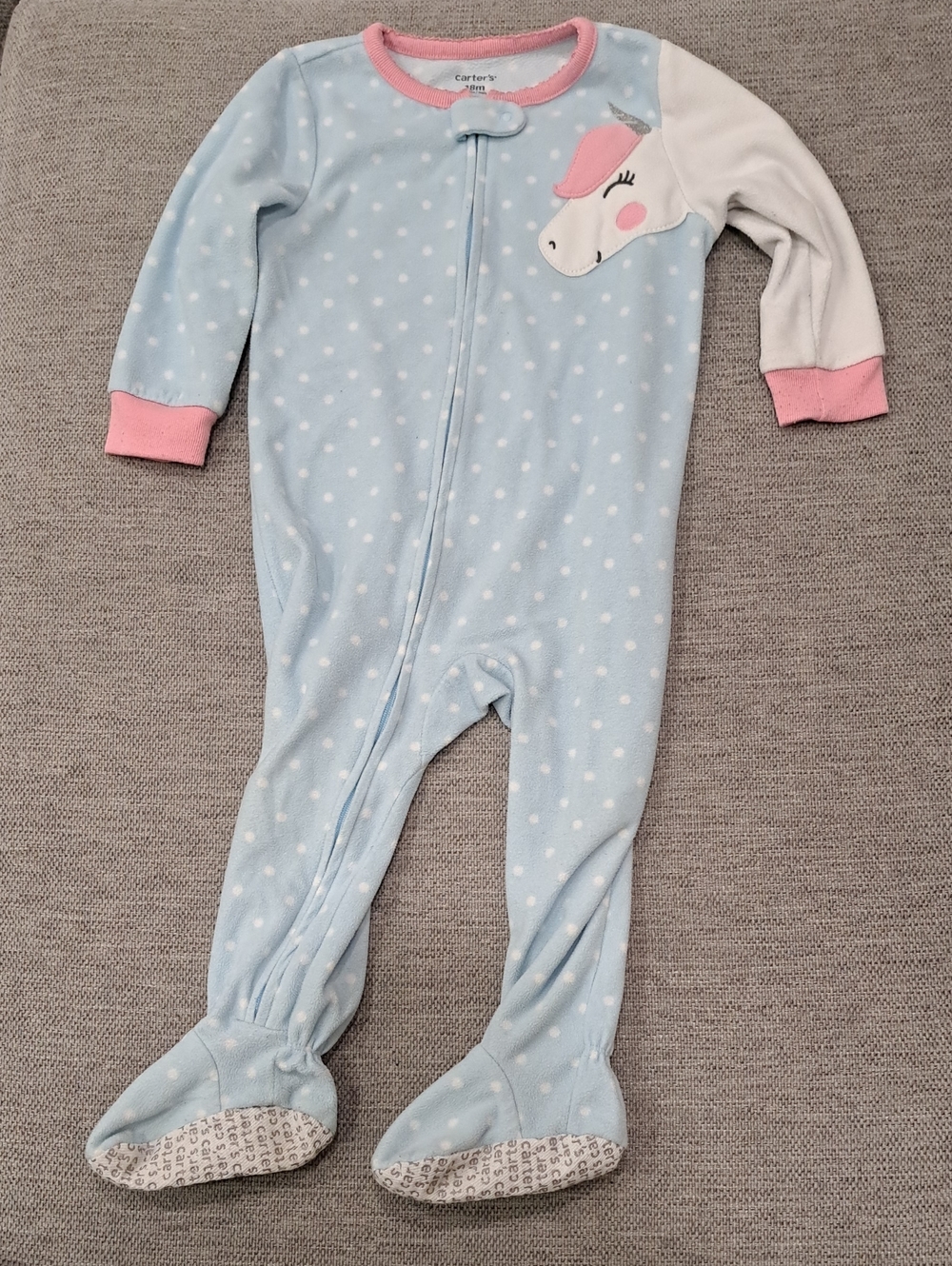 Flannel Unicorn Pajama - Toddler Girl - 18 Months